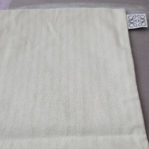 Loewe Cream Herringbone Fabric Accessory. Great Shoe Dust Bag.